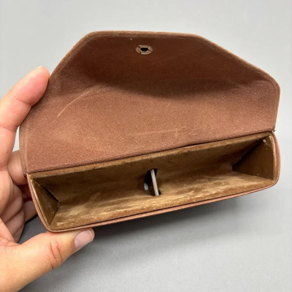 Vintage Christian Roth Optical Affairs Eyeglass Sunglasses Case Italy Brown